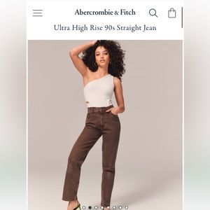 NWOT Abercrombie & Fitch straight jeans in brown